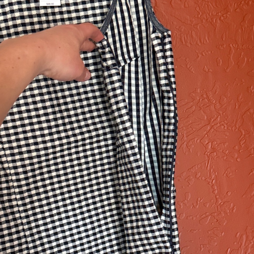 DOEN x Gap Navy and White Gingham Mini Dress - Picture 4 of 5